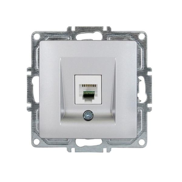 Gunsan Visage Telefon Steckdose 1-fach CAT3 Silber